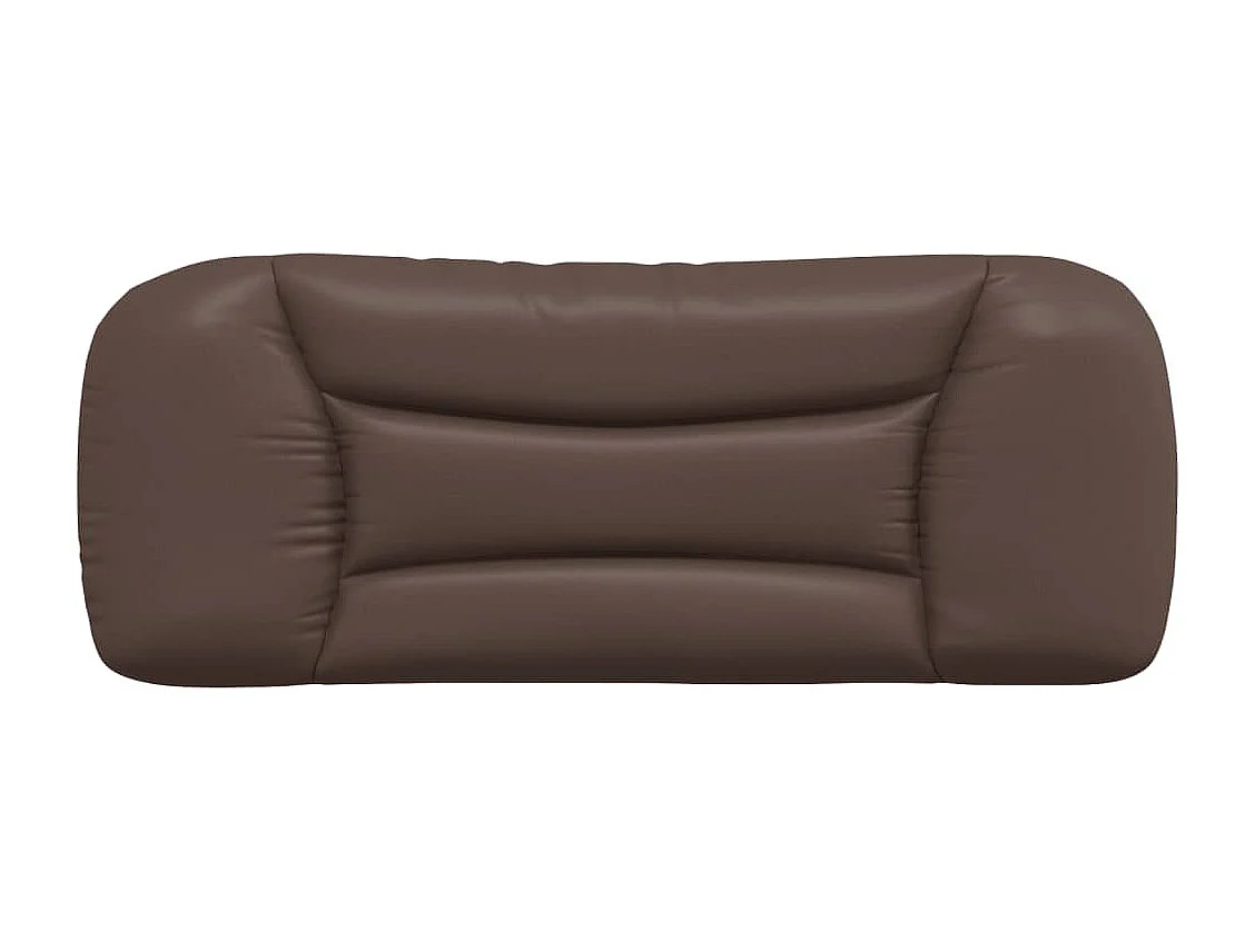Cuscino testiera marrone 100 cm in similpelle
