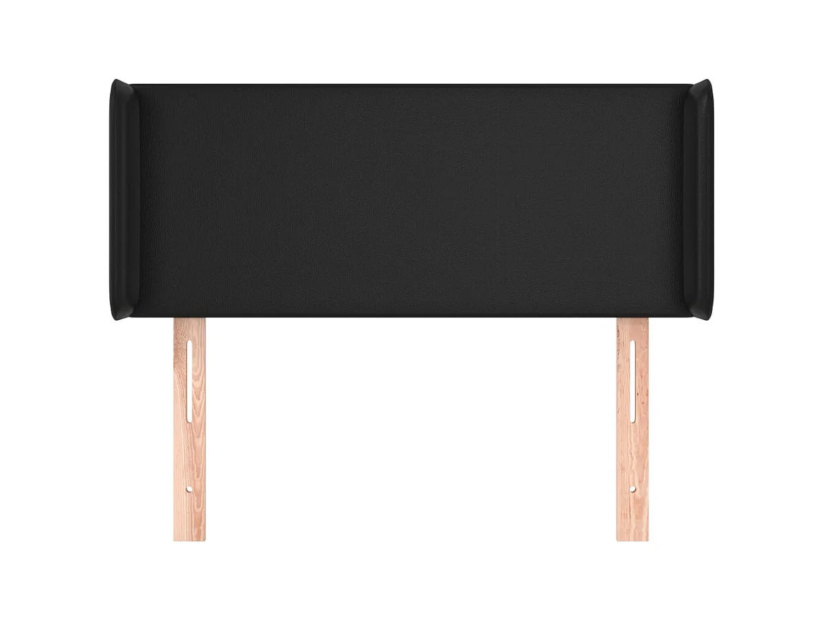 Hoofdbord met vleugels Zwart 93x16x78/88 cm Kunstleer