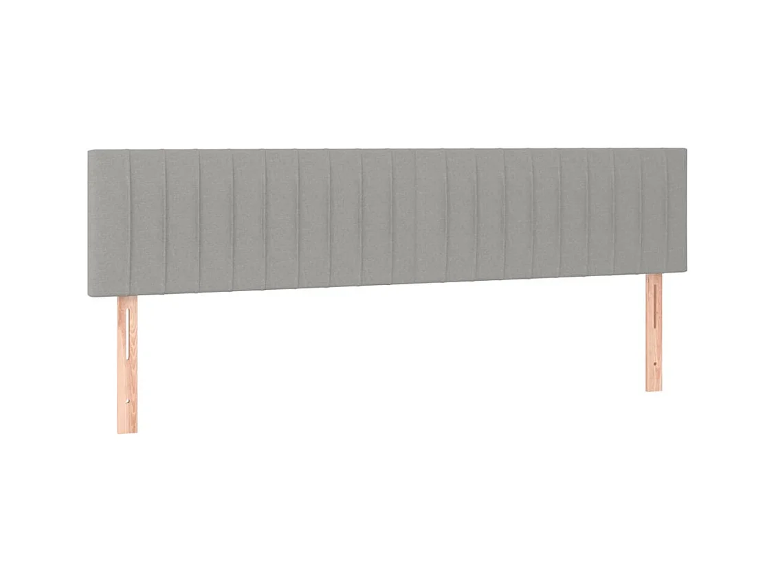 Têtes de lit 2 pcs Gris clair 90x5x78/88 cm Tissu