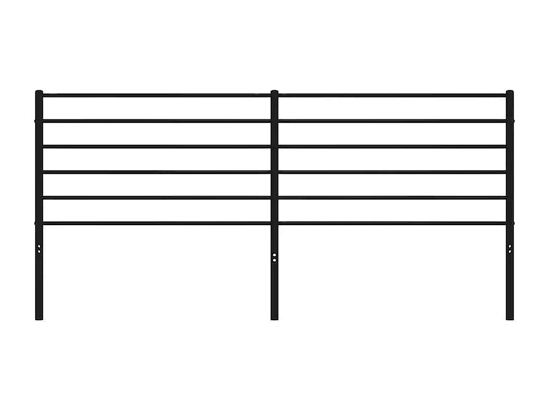 Tête de lit métal noir 193 cm