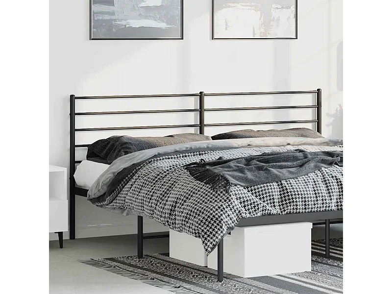 Tête de lit métal noir 193 cm