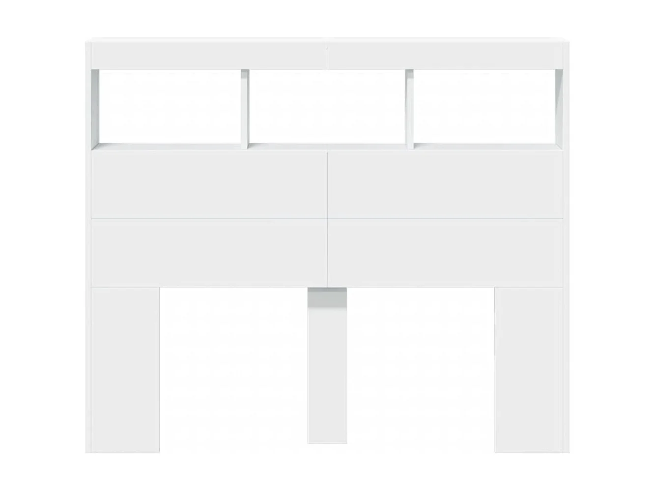 Cabecero de armario con LED blanco 120x17x102 cm