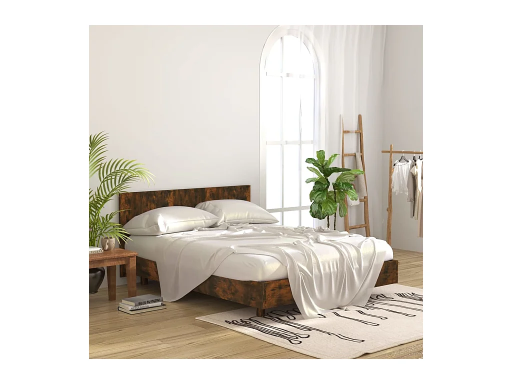 Gerookt eiken hoofdbord 160x1,5x80 cm bewerkt hout