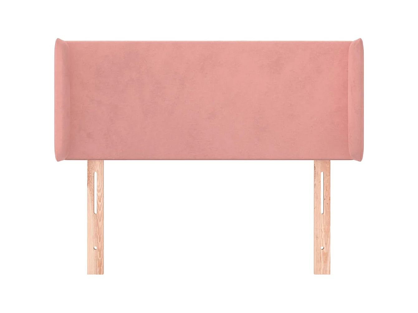 Testiera con orecchie Rose 103x16x78/88 cm Velluto