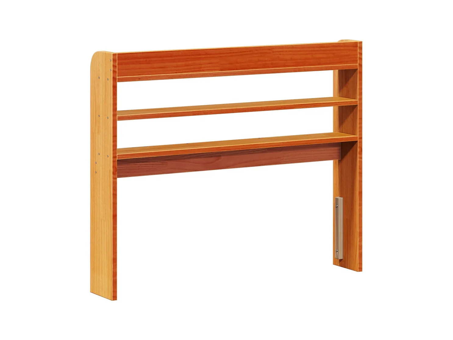 Testiera con ripiani, cera marrone, 100 cm, legno massello di pino