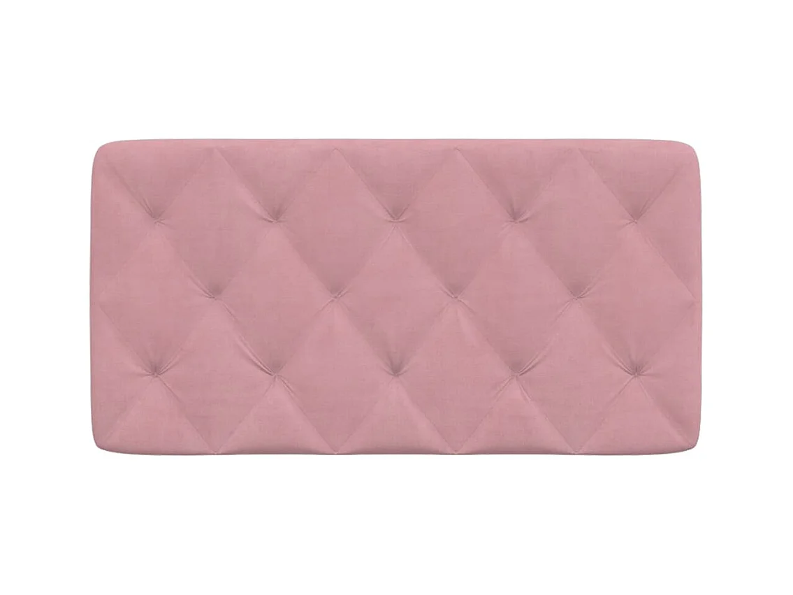 Roze hoofdbordkussen 100 cm fluweel