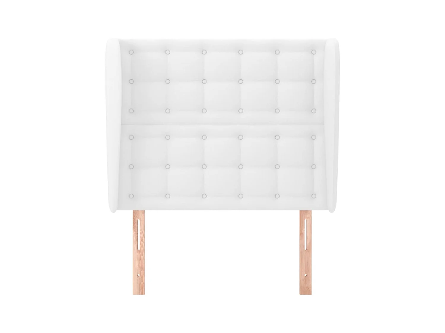 Hoofdbord met vleugels Wit 93x23x118/128 cm Kunstleer