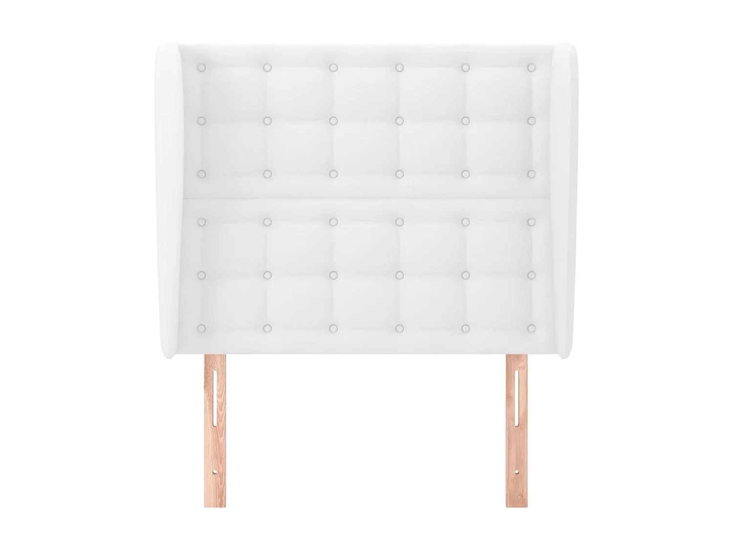 Kopfteil mit Flügeln Weiß 93x23x118/128 cm Kunstleder