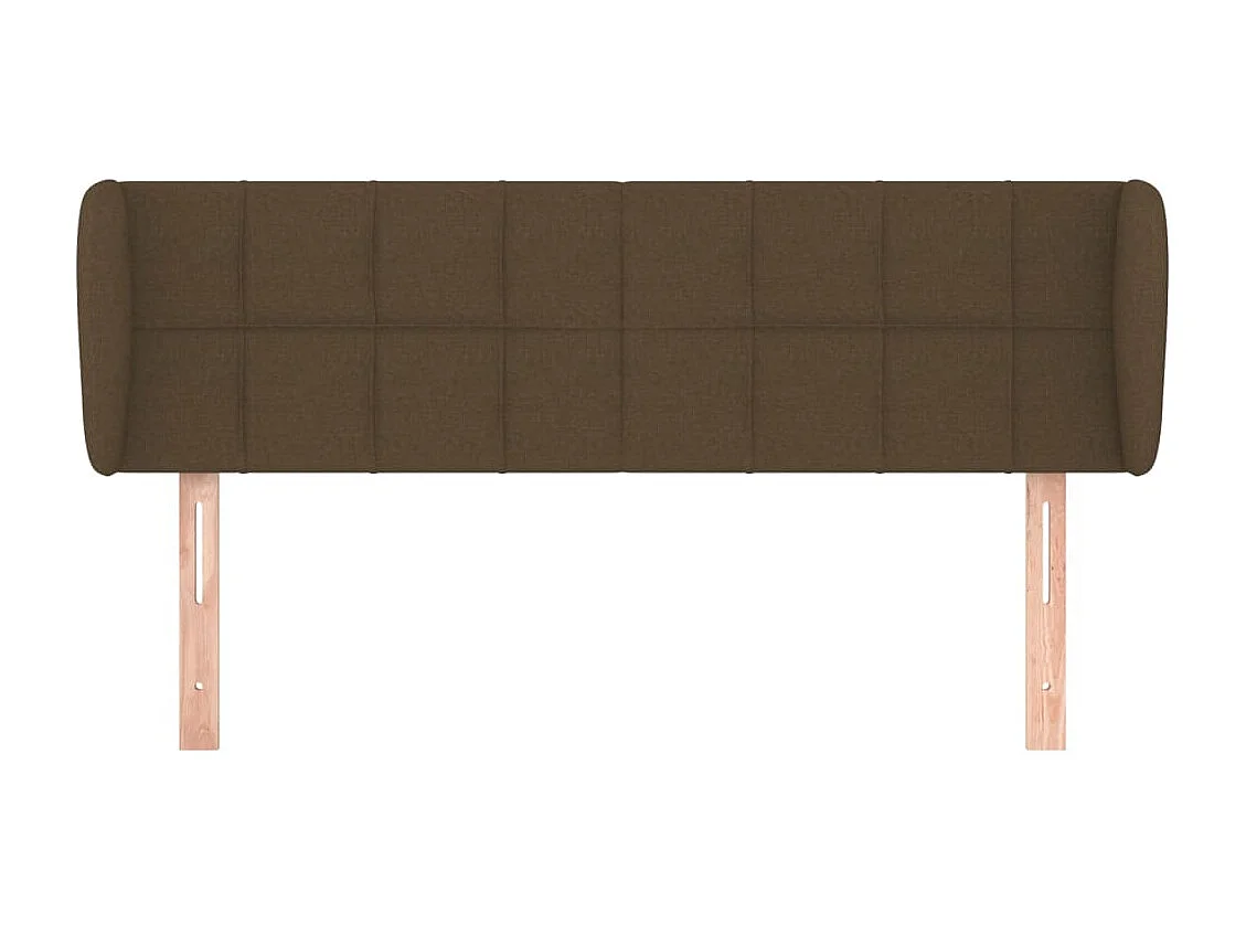 Testiera con ali Marrone scuro 147x23x78/88 cm Tessuto