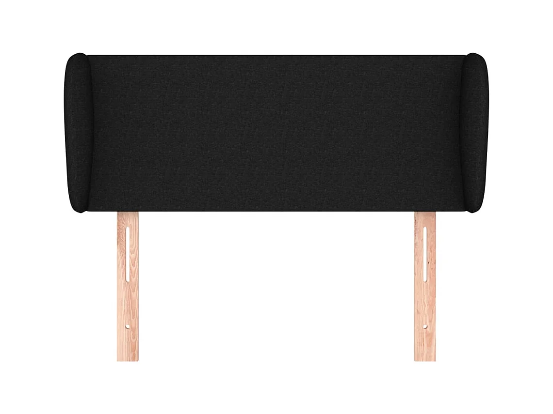Hoofdbord met vleugels Zwart 103x23x78/88 cm Stof