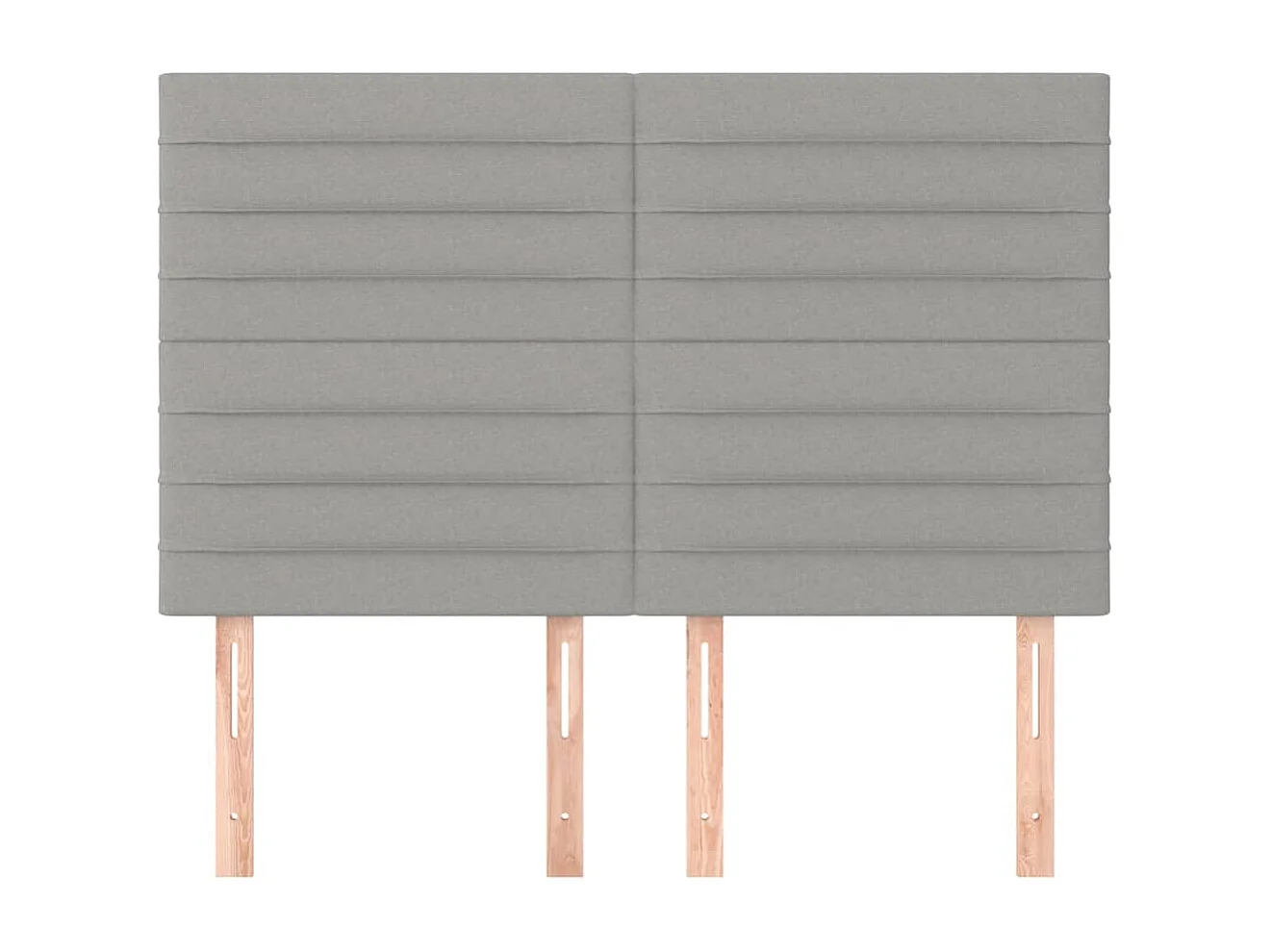 Têtes de lit 4 pcs Gris clair 72x5x78/88 cm Tissu