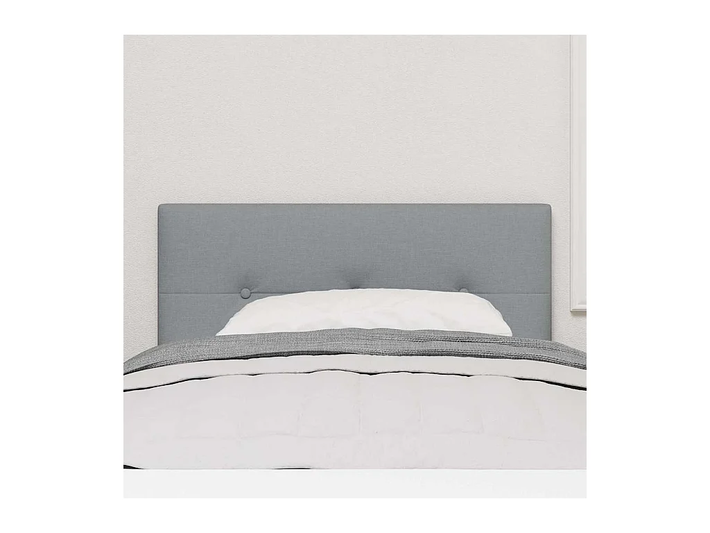 Tête de Lit LED avec des lumières à LED Gris clair 100 cm tissu