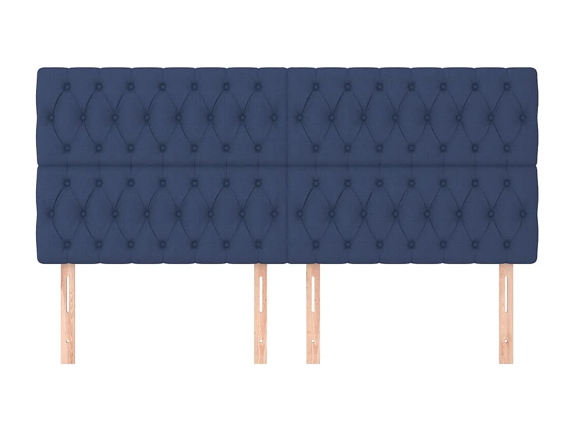 Testiere 4 pezzi Blu 90x7x78/88 cm Tessuto