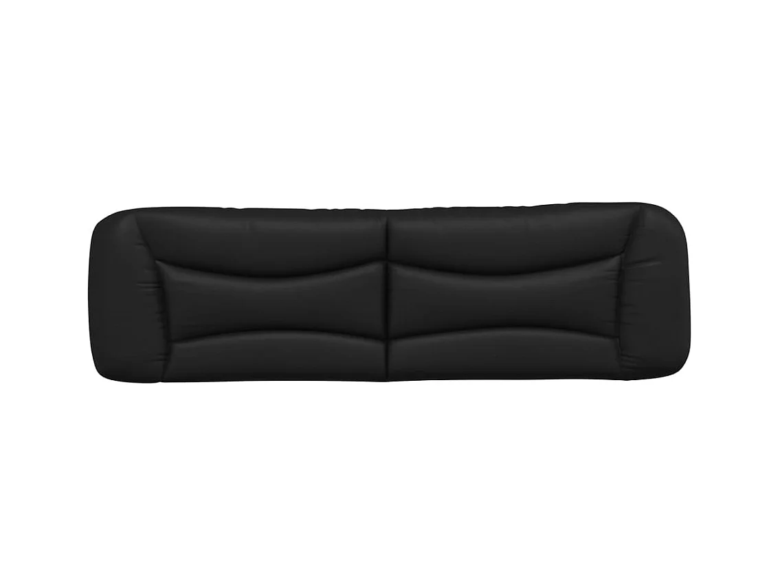 Zwart hoofdbordkussen 180 cm kunstleer