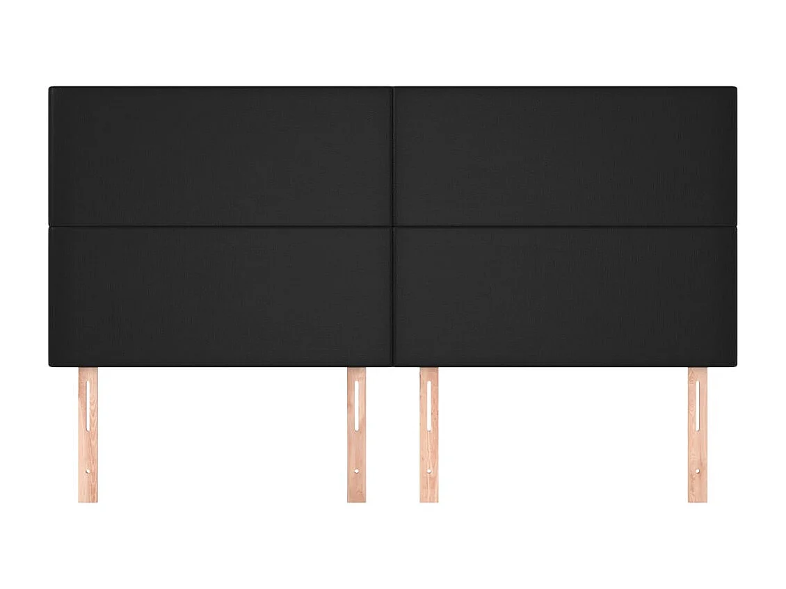 Hoofdborden 4 stuks Zwart 80x5x78/88 cm Kunstleer