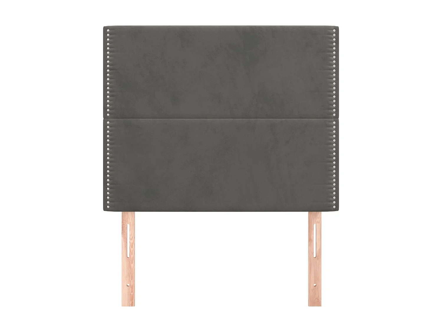 Kopfteile 2 Stk. Dunkelgrau 80x5x78/88 cm Samt