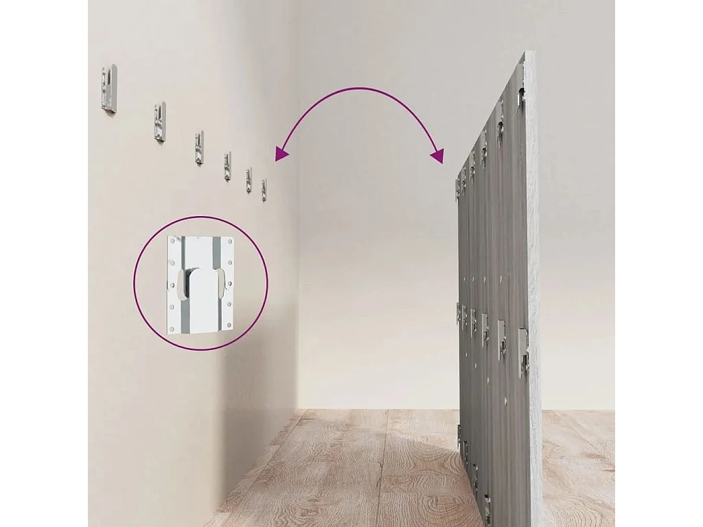 Sonoma Graues Kopfteil aus Holzwerkstoff mit Schränken