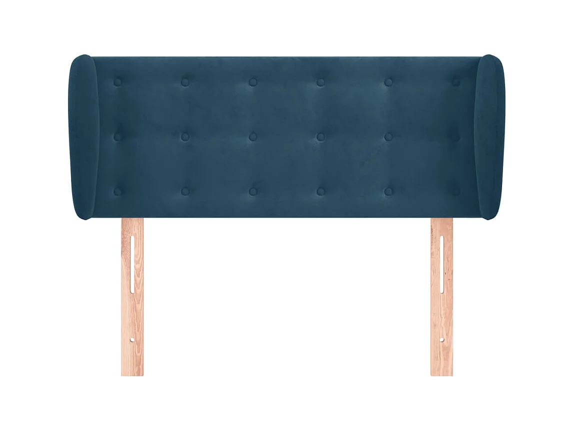 Hoofdbord met vleugels Donkerblauw 103x23x78/88 cm Fluweel