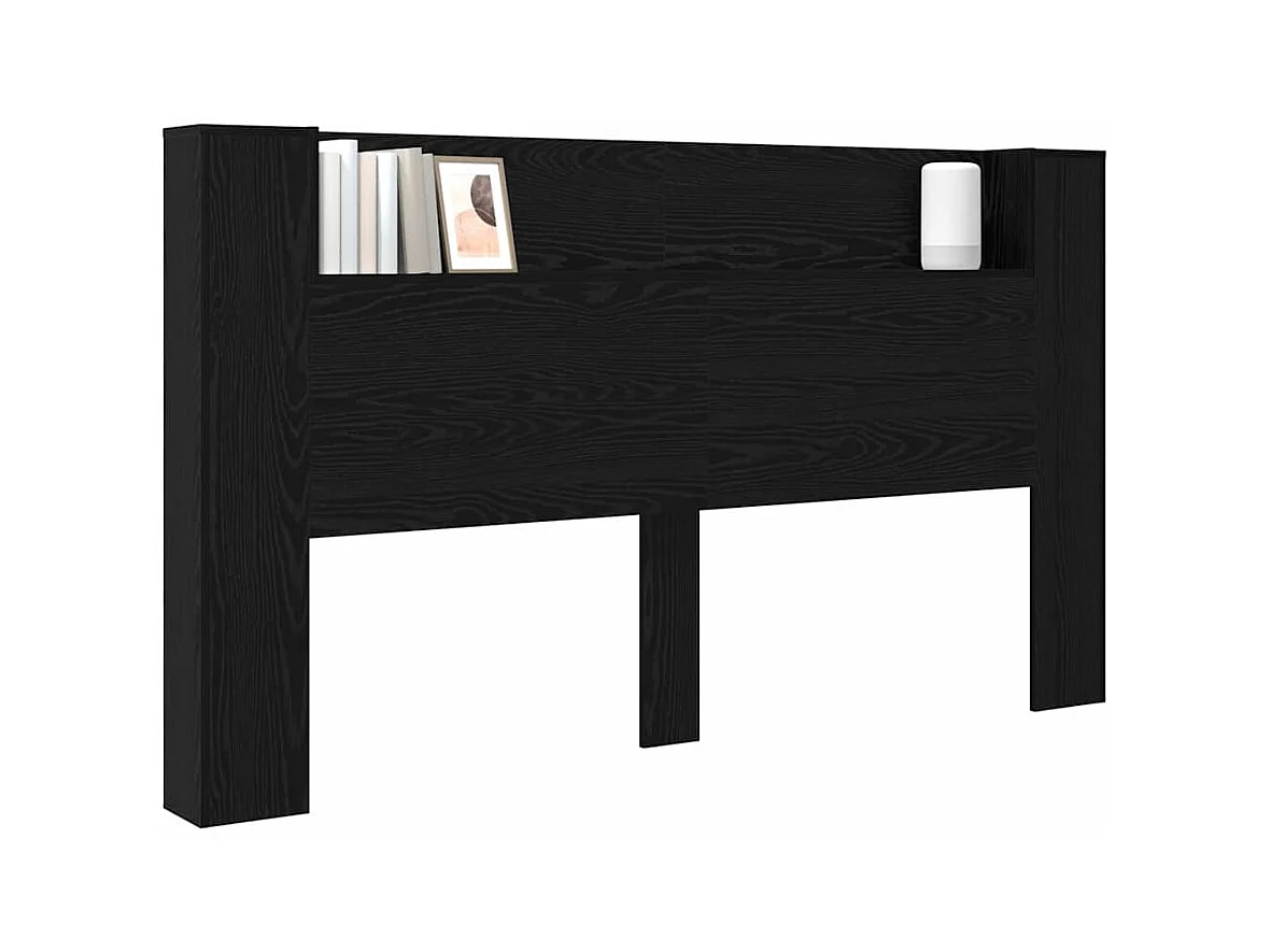 Cabecero de roble negro 180 x 17 x 104,5 cm