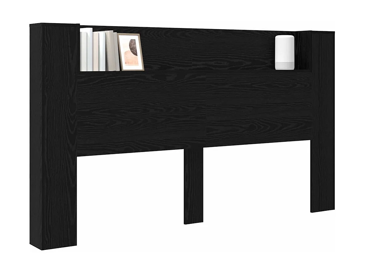 Cabecero de roble negro 180 x 17 x 104,5 cm