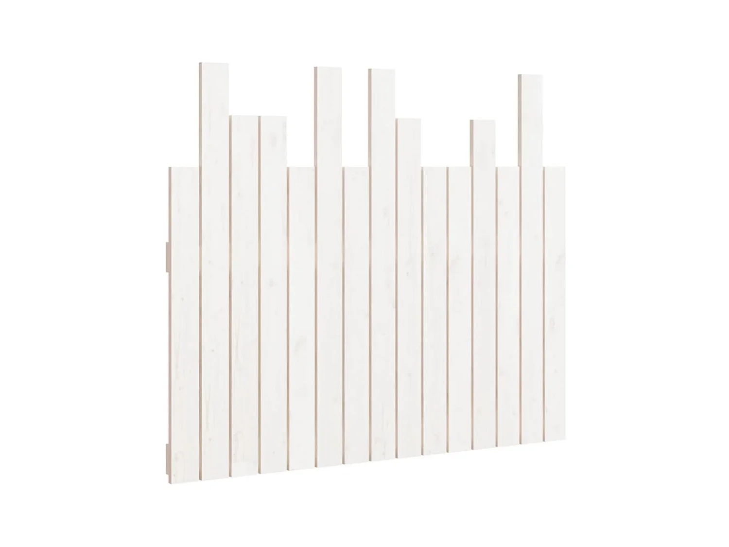 Wandhoofdbord Wit 95,5x3x80 cm Massief grenenhout