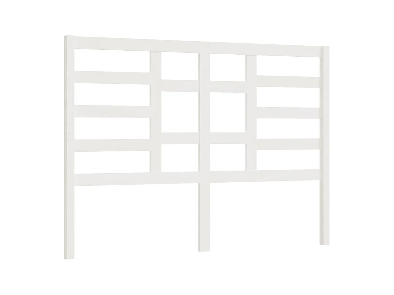 Cabecero blanco 146x4x104 cm Madera maciza de pino