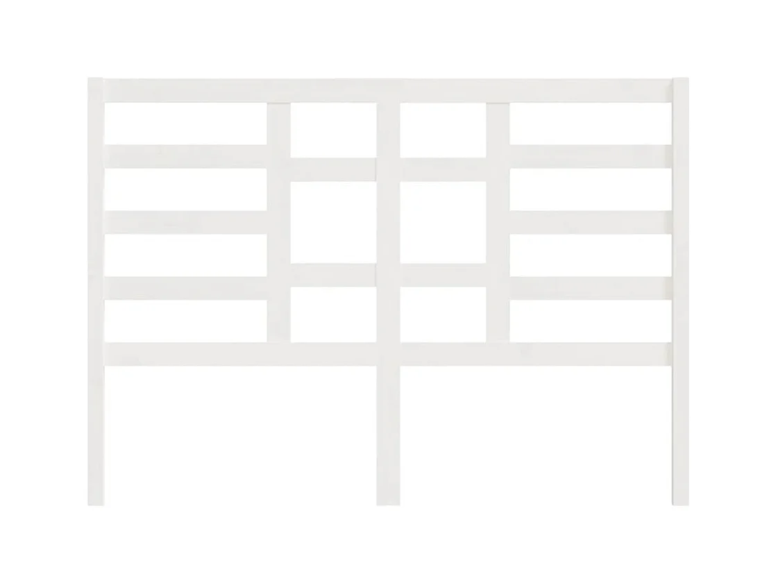 Cabecero blanco 146x4x104 cm Madera maciza de pino