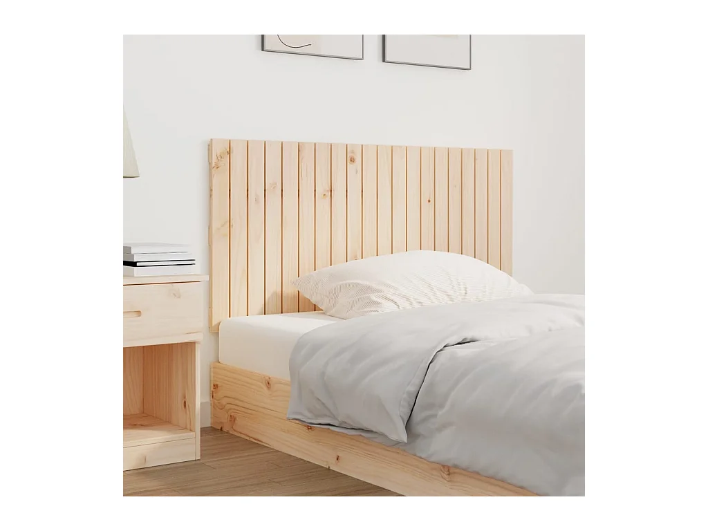 Tête de lit murale 127,5x3x60 cm Bois massif de pin