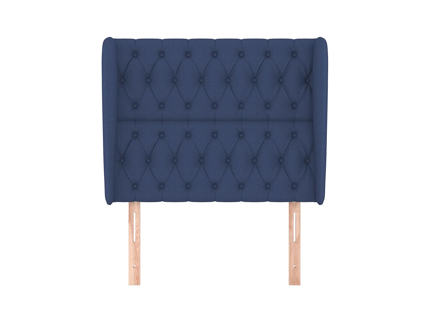 Hoofdbord met vleugels Blauw 103x23x118/128 cm Stof