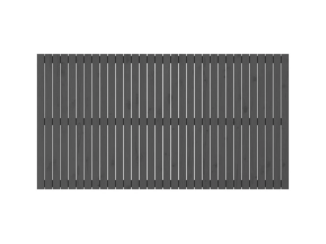 Cabecero de pared Gris 204x3x110 cm Madera maciza de pino
