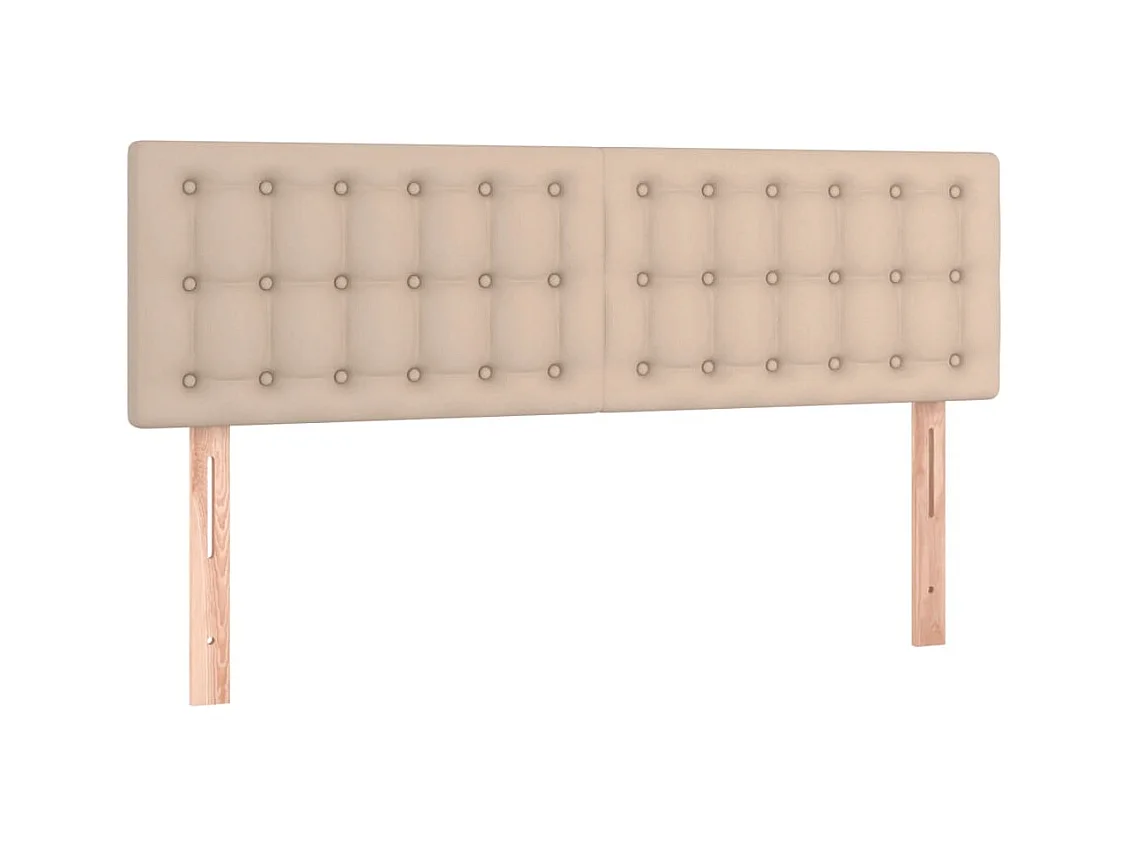 LED hoofdbord Cappuccino 144x5x78/88 cm Kunstleer