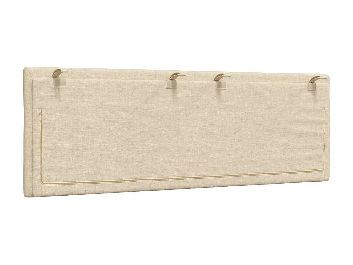 Cojín cabecero de tela color crema 140 cm