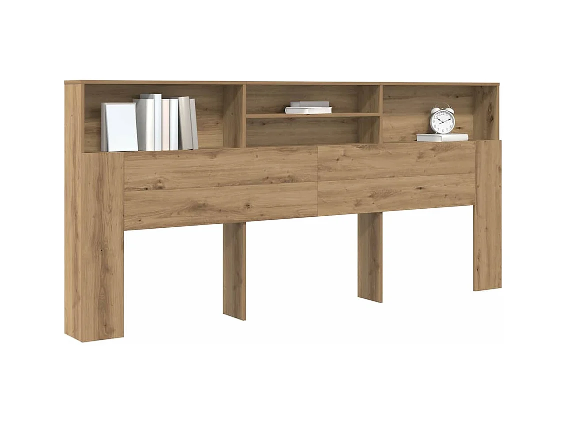 Cabinet de Tête de Lit chêne artisanal 220 x 19 x 101.5 cm