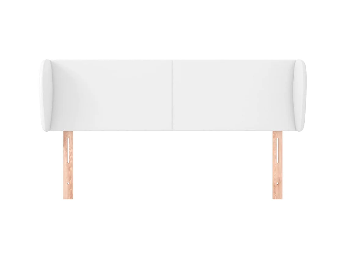 Hoofdbord met vleugels Wit 147x23x78/88 cm Kunstleer