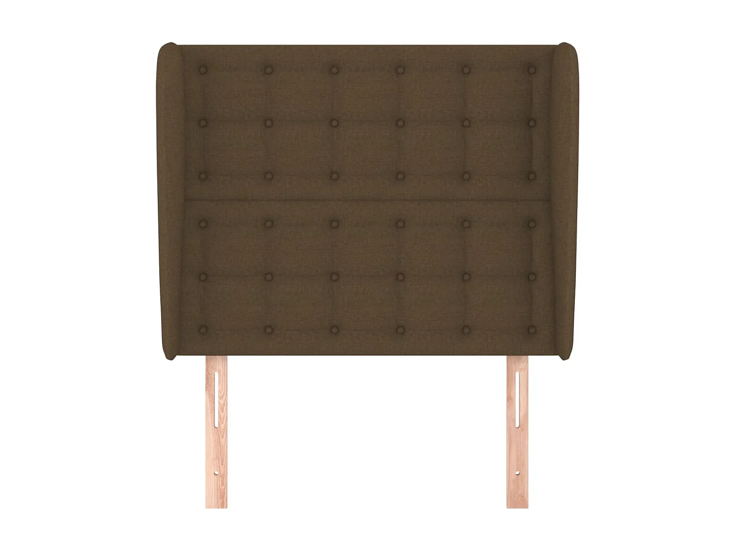 Testiera con ali Marrone scuro 93x23x118/128 cm Tessuto