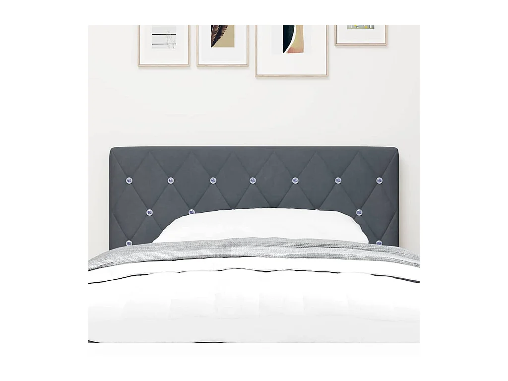 Cabecero LED Argyle Gris Oscuro Terciopelo 90 cm