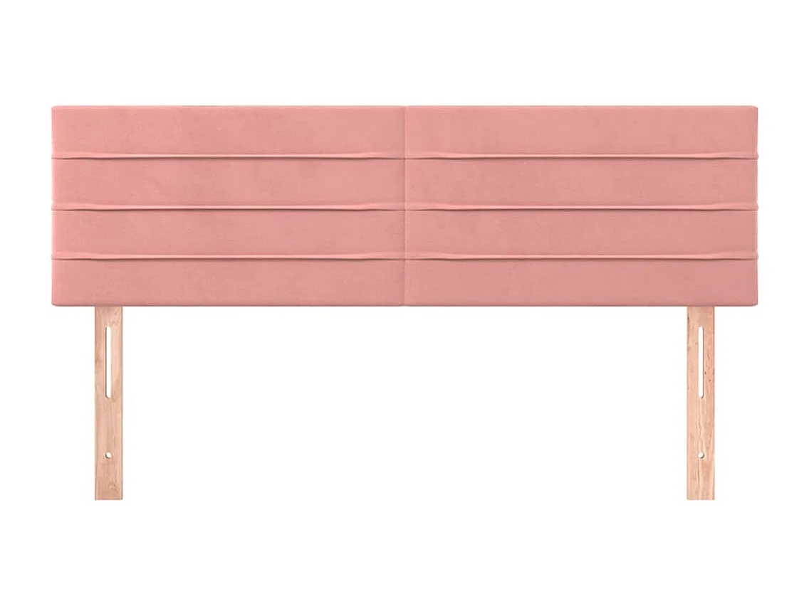 Cabeceros 2 uds Rosa 72x5x78/88 cm Terciopelo