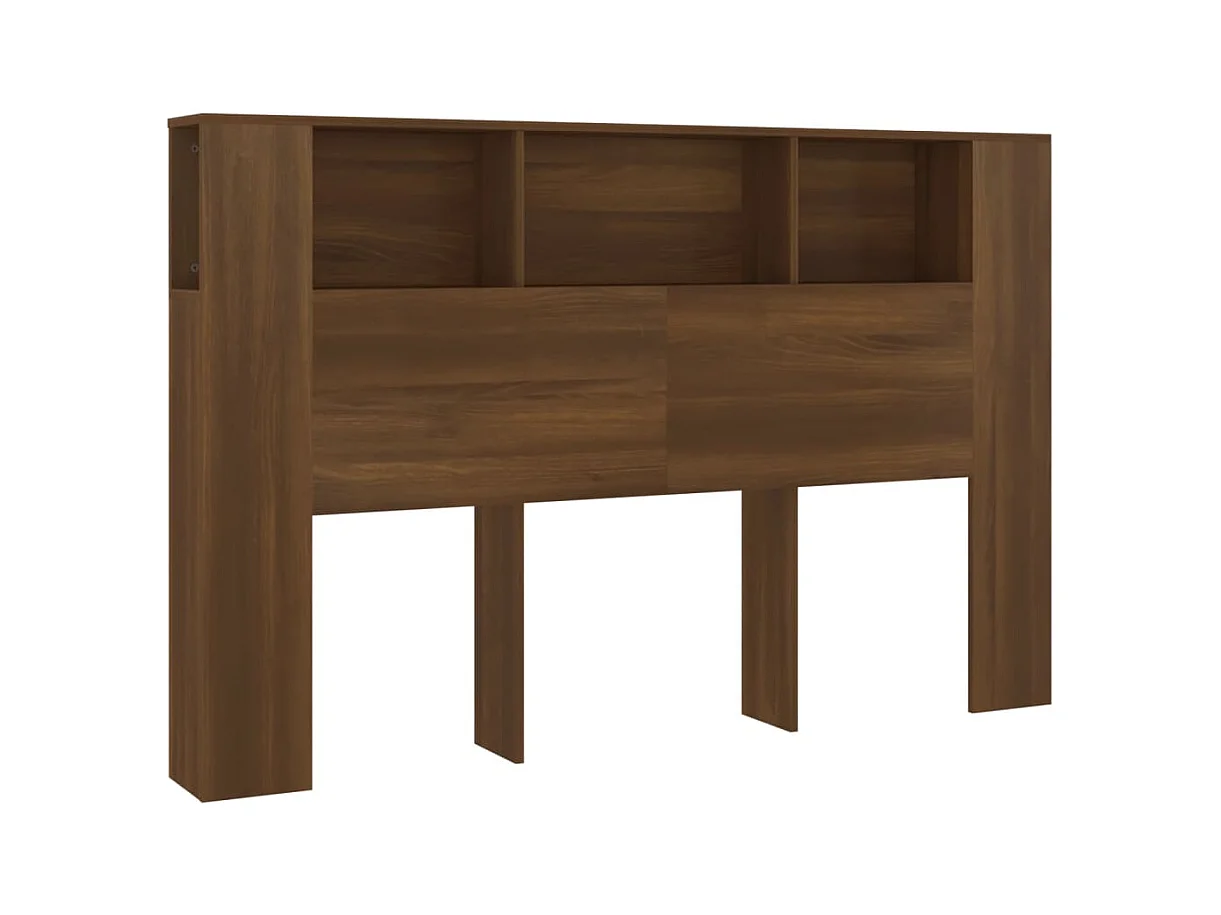 Bruine eikenhouten hoofdeindekast 160x18,5x104,5 cm