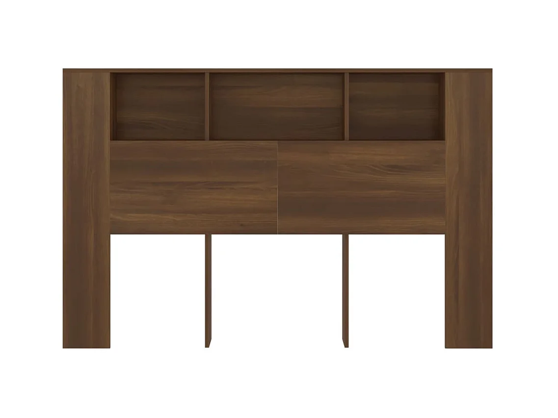 Bruine eikenhouten hoofdeindekast 160x18,5x104,5 cm