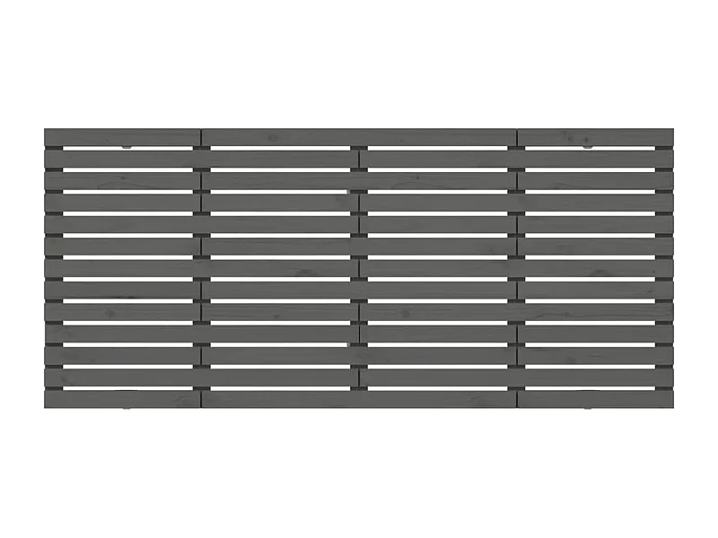 Tête de lit murale Gris 206x3x91,5 cm Bois massif de pin