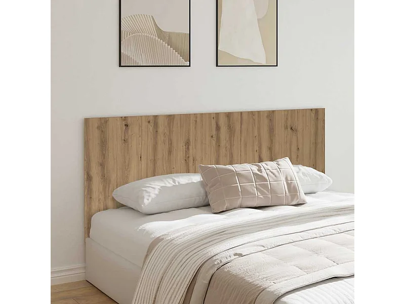 Cabecero de roble artesanal 200x1,5x80 cm madera de ingeniería