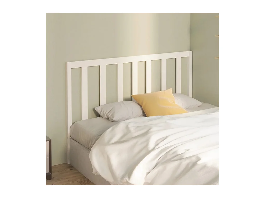Cabecero blanco 166x4x100 cm Madera maciza de pino