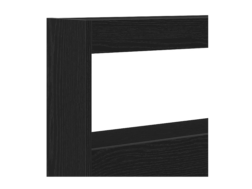 Kopfteil Kleiderschrank mit LED schwarz Eiche 180x17x102 cm