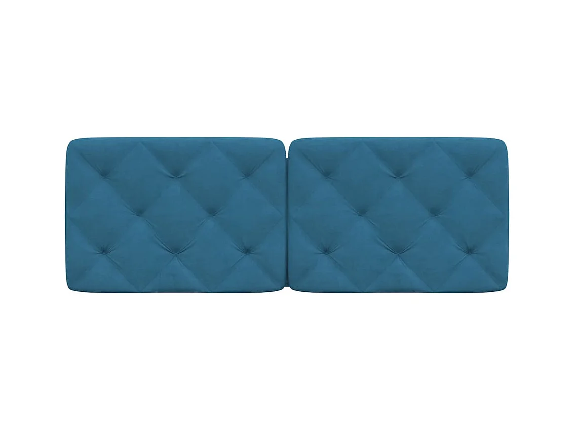 Blauw hoofdbordkussen 140 cm fluweel