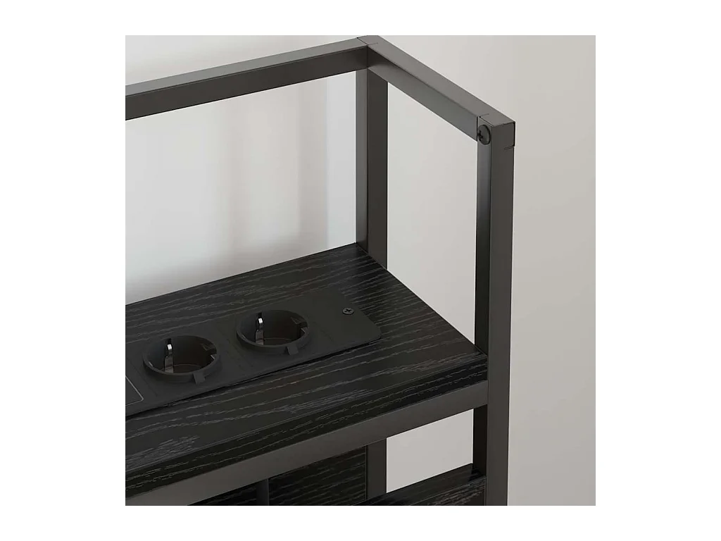 Tête de lit de rangement Chêne noir 100 cm Bois d'ingénierie
