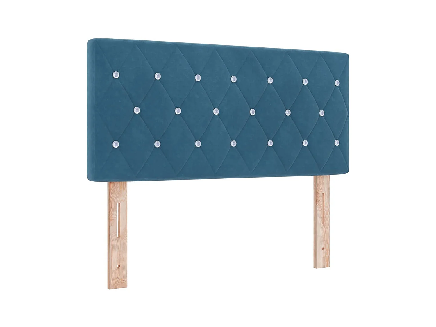 Argyle Donkerblauw LED Hoofdbord 90 cm Fluweel