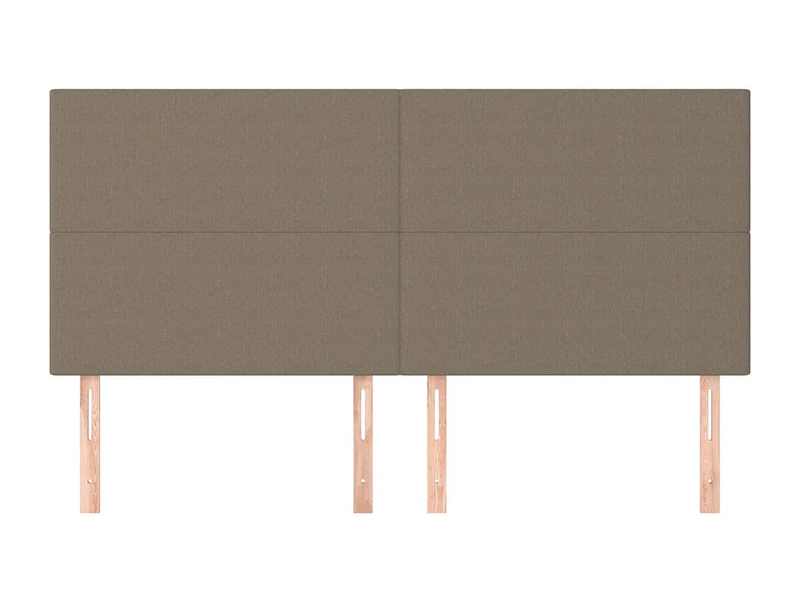 Testiere 4 pezzi Taupe 90x5x78/88 cm Tessuto