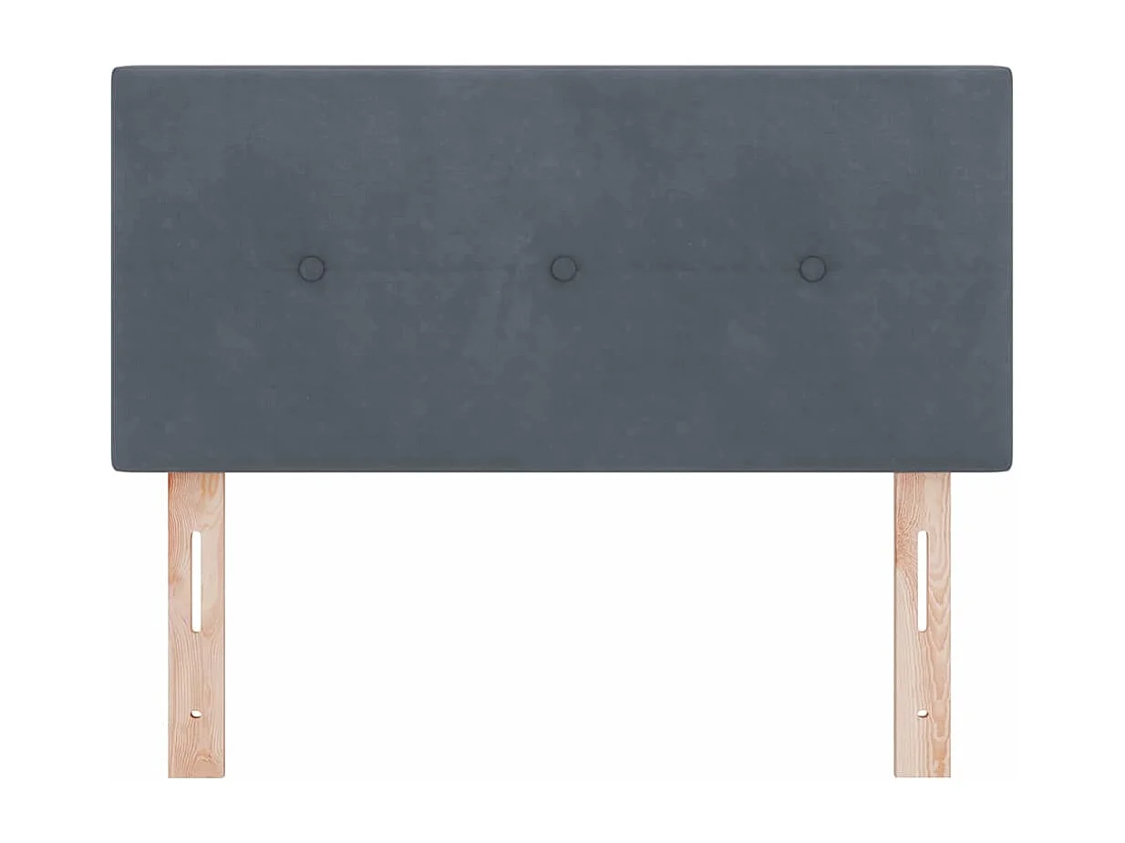 Tête de lit Montage mural Gris foncé 100 cm Velours