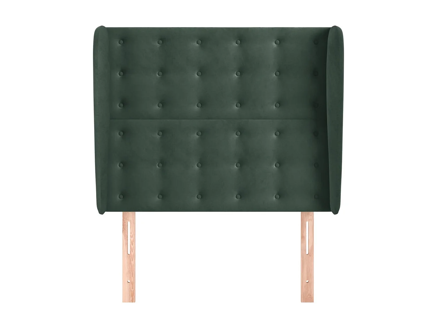 Tête de lit avec oreilles Vert foncé 103x23x118/128 cm Velours