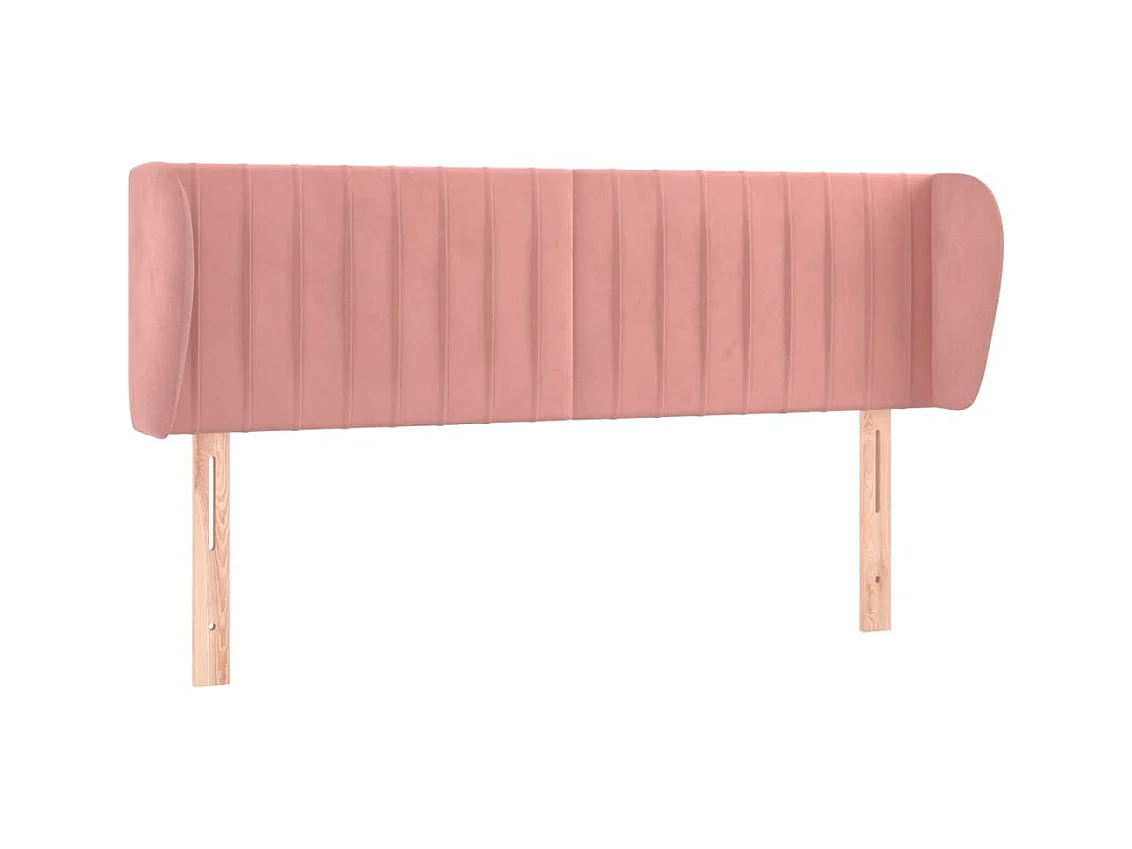 Cabecero con orejas Rosa 147x23x78/88 cm Terciopelo